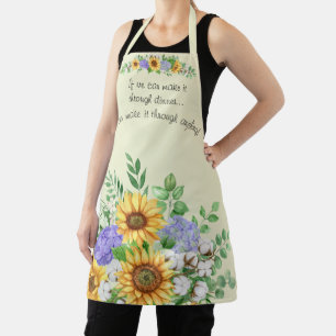 Schattigee Grappige Quote Waterverf Zonnebloem Blo Schort