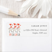 Schattigee Grappige Rode Winter Knetterende Kerst  Etiket (Insitu)