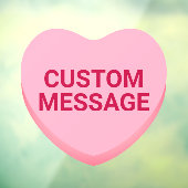 Schattigee grappige roze aangepaste bericht conver raamsticker (Vel 3)