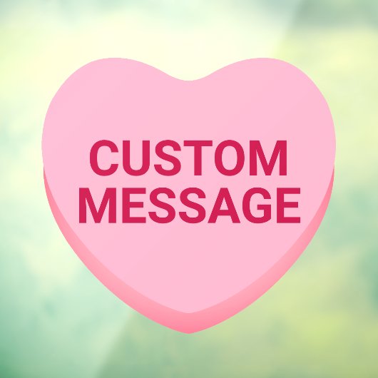 Schattigee grappige roze aangepaste bericht conver raamsticker (Vel 3)