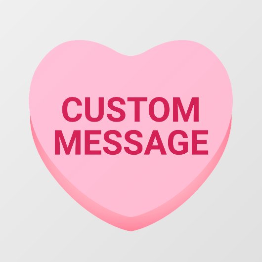 Schattigee grappige roze aangepaste bericht conver raamsticker (Vel)