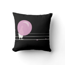 Schattigee Grappige Roze Bubble Gum Birds Op Een D