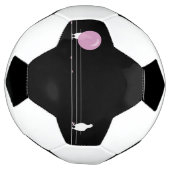 Schattigee Grappige Roze Bubble Gum Vogels Op Een  Voetbal (Gedraaid)