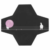 Schattigee Grappige Roze Bubble Gum Vogels Op Een  Voetbal (Enkel)