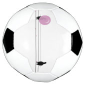 Schattigee Grappige Roze Bubble Gum Vogels Op Een  Voetbal (Gedraaid)