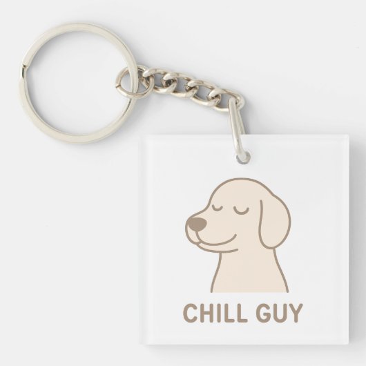 Schattigee grappige Sleutelhanger - "Chill Guy" Ca (voorkant)