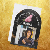 Schattigee Grappige Snail Foto Afstudeerfeest Kaart