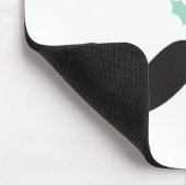 Schattigee Grappige snor Gekke gezicht Sneeuwvlok Muismat (Hoek)