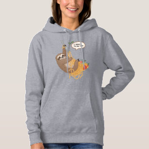 Schattigee & Grappige Spaghetti Luiaard "Ik wild Hoodie