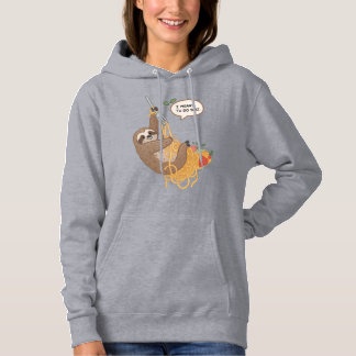 Schattigee & Grappige Spaghetti Luiaard | "Ik wild Hoodie