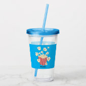 Schattigee grappige springen popcorn cartoon acryl drinkbeker (Achterkant)