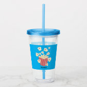 Schattigee grappige springen popcorn cartoon acryl drinkbeker (Voorkant)