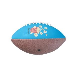 Schattigee grappige springen popcorn cartoon american football