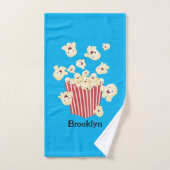 Schattigee grappige springen popcorn cartoon bad handdoek (Handdoek)