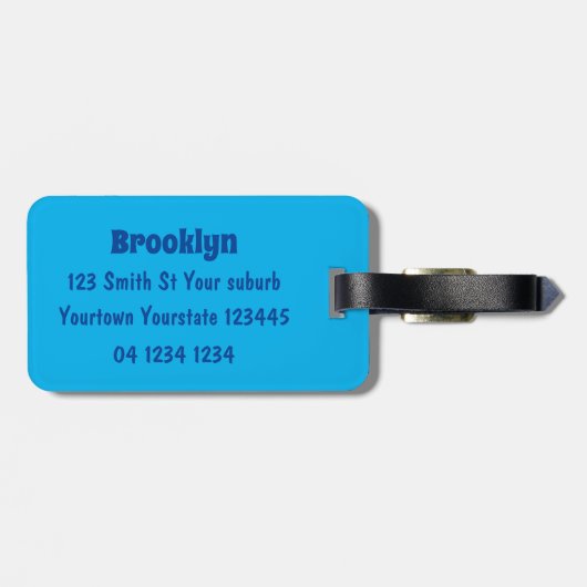 Schattigee grappige springen popcorn cartoon bagagelabel (Achterkant horizontaal)