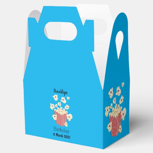 Schattigee grappige springen popcorn cartoon bedankdoosjes (Geopend)