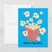 Schattigee grappige springen popcorn cartoon briefkaart (Voorkant / Achterkant)