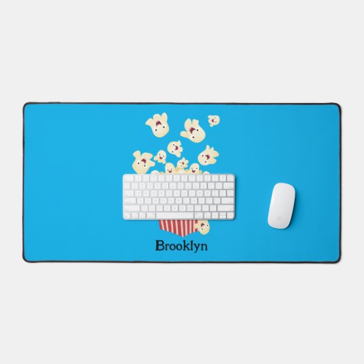 Schattigee grappige springen popcorn cartoon bureaumat (Keyboard & Muis)