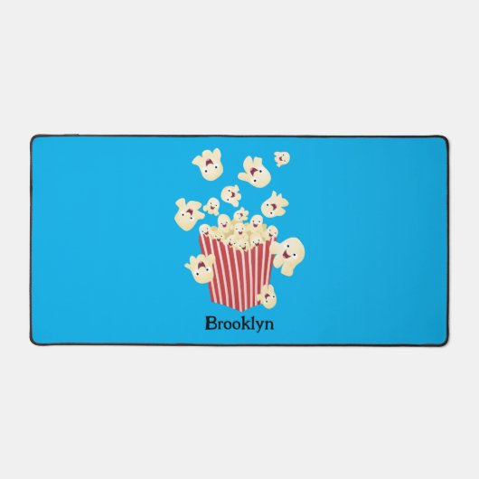 Schattigee grappige springen popcorn cartoon bureaumat (Voorkant)