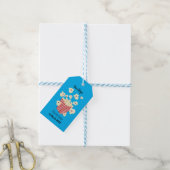 Schattigee grappige springen popcorn cartoon cadeaulabel (Met Touw)