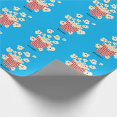 Schattigee grappige springen popcorn cartoon cadeaupapier (Hoek)