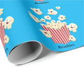 Schattigee grappige springen popcorn cartoon cadeaupapier (Rol Hoek)