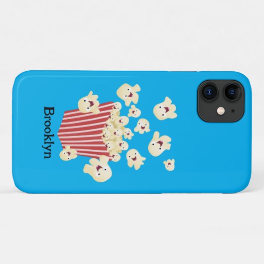 Schattigee grappige springen popcorn cartoon Case-Mate iPhone case (Achterkant (horizontaal))