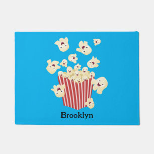 Schattigee grappige springen popcorn cartoon deurmat