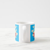 Schattigee grappige springen popcorn cartoon espresso kop (Achterkant)
