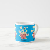 Schattigee grappige springen popcorn cartoon espresso kop (Voorkant rechts)