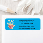 Schattigee grappige springen popcorn cartoon etiket (Insitu)