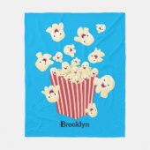 Schattigee grappige springen popcorn cartoon fleece deken (Voorkant)