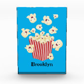 Schattigee grappige springen popcorn cartoon fotoblokken (Voorkant)