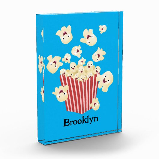 Schattigee grappige springen popcorn cartoon fotoblokken (Links)