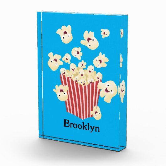 Schattigee grappige springen popcorn cartoon fotoblokken (Rechts)