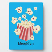 Schattigee grappige springen popcorn cartoon fotoplaat (voorkant)