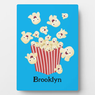 Schattigee grappige springen popcorn cartoon fotoplaat