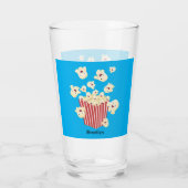 Schattigee grappige springen popcorn cartoon glas (Achterkant)