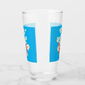 Schattigee grappige springen popcorn cartoon glas (Links)