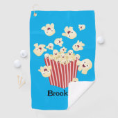 Schattigee grappige springen popcorn cartoon golfhanddoek (Insitu)