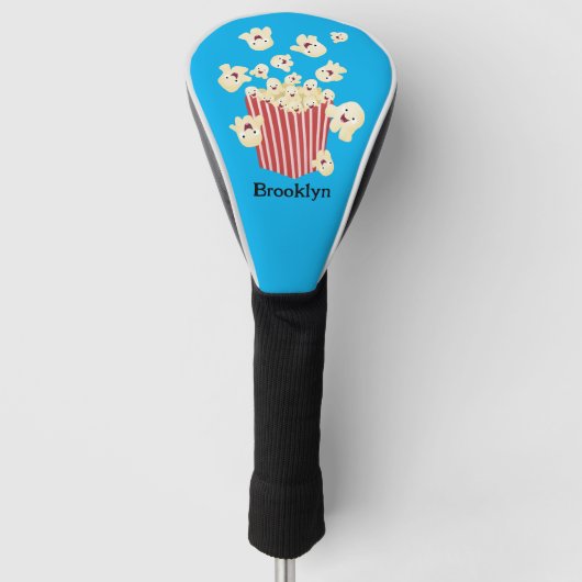 Schattigee grappige springen popcorn cartoon golfheadcover (Voorkant)