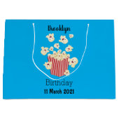 Schattigee grappige springen popcorn cartoon groot cadeauzakje (Voorkant)