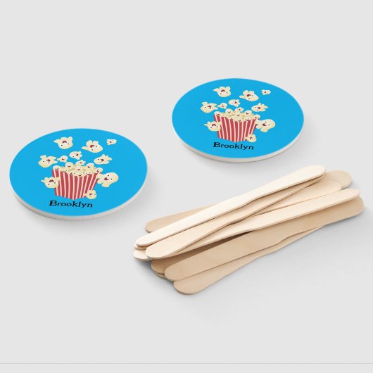 Schattigee grappige springen popcorn cartoon handwaaier (Niet-gemonteerd)