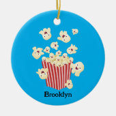 Schattigee grappige springen popcorn cartoon keramisch ornament (Voorkant)