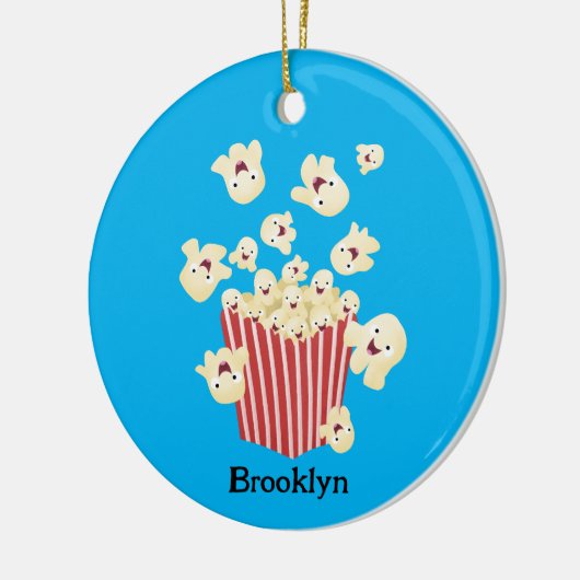Schattigee grappige springen popcorn cartoon keramisch ornament (Links)
