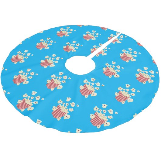 Schattigee grappige springen popcorn cartoon kerstboom rok (Gekanteld)