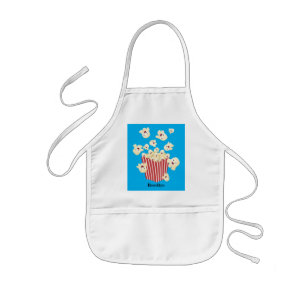 Schattigee grappige springen popcorn cartoon kinder schort