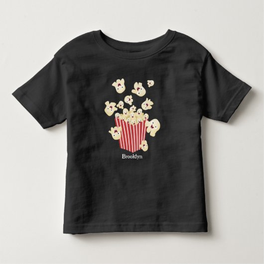 Schattigee grappige springen popcorn cartoon kinder shirts (Voorkant)