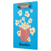 Schattigee grappige springen popcorn cartoon klembord (Links)