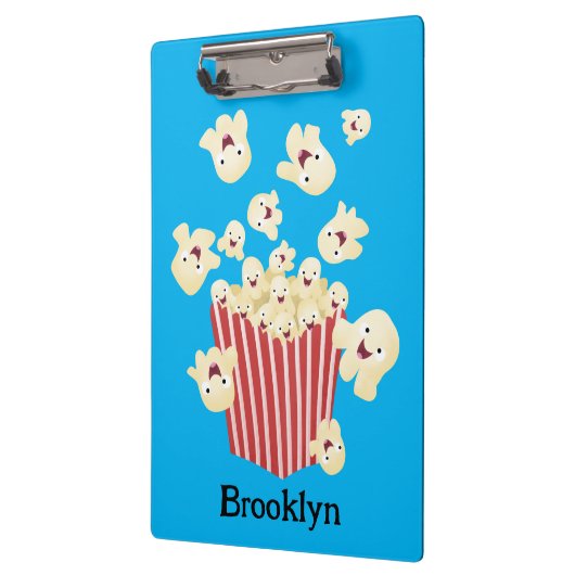 Schattigee grappige springen popcorn cartoon klembord (Links)